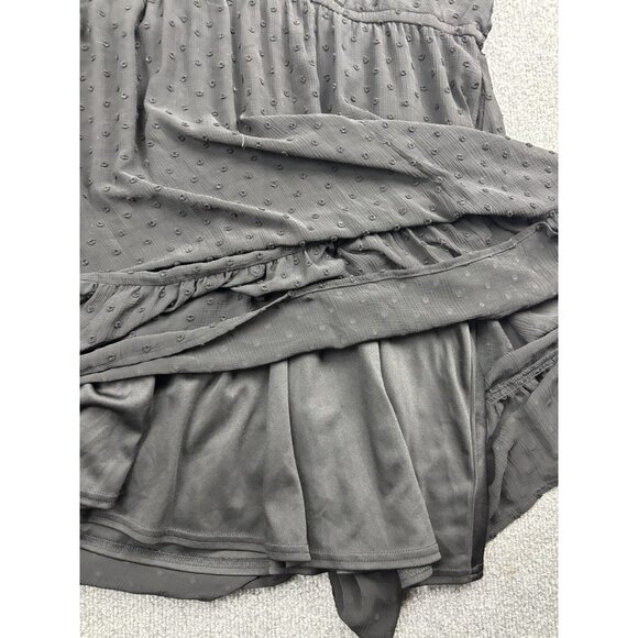 Torrid Dress Womens 5X Black Swiss Dot Babydoll Tiered Ruffle Lined 3/4 Sleeve - Picture 6 of 8